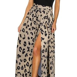 Leopard Print Maxi Skirt